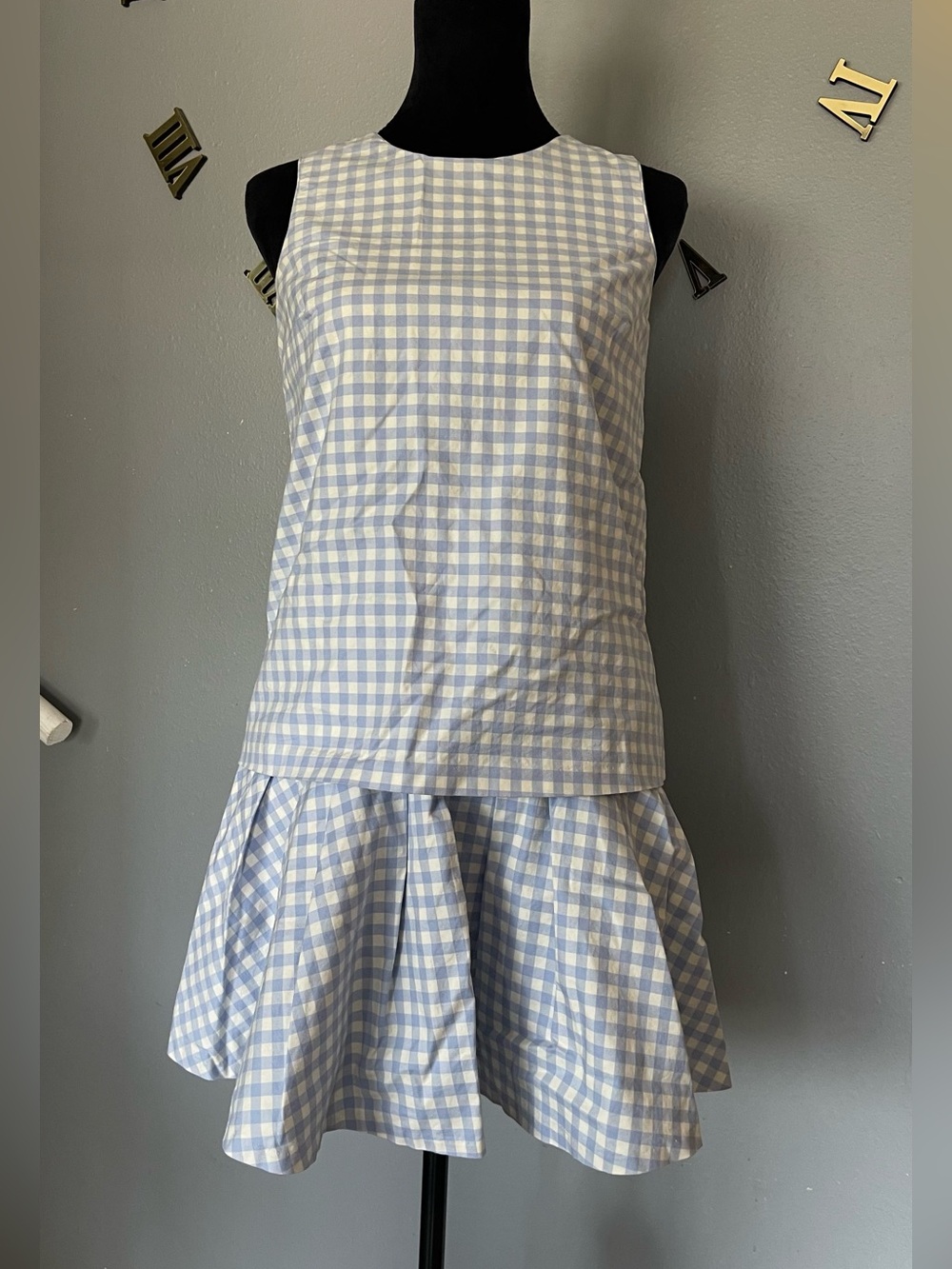 Victoria Beckham for Target Blue and White Gingham Dress